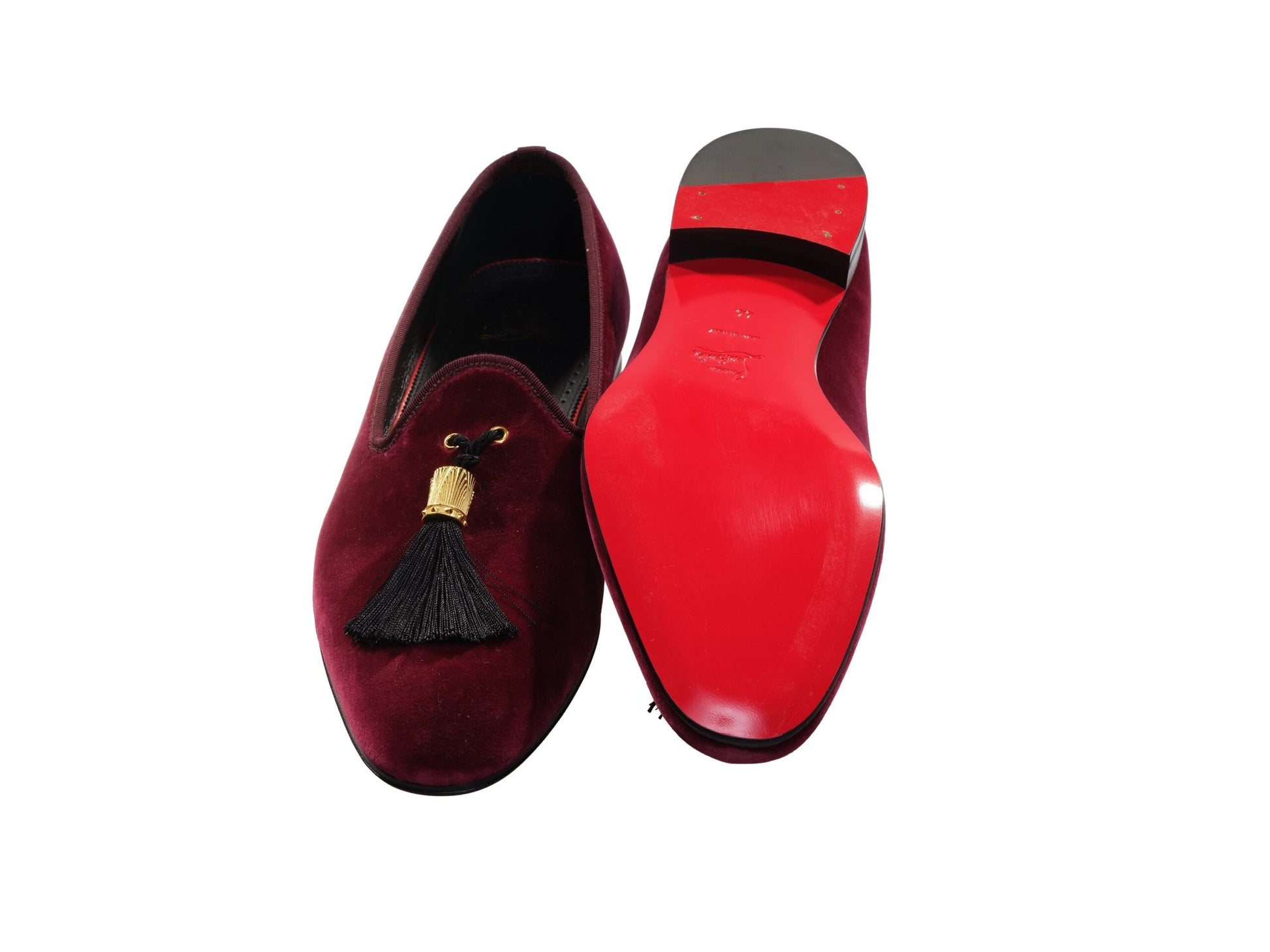 Stanboul Burgundy Velvet Flat Shoes