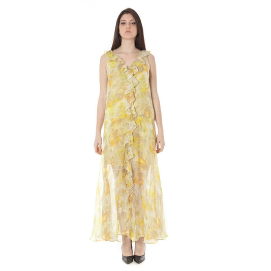 Yellow Polyester Dress