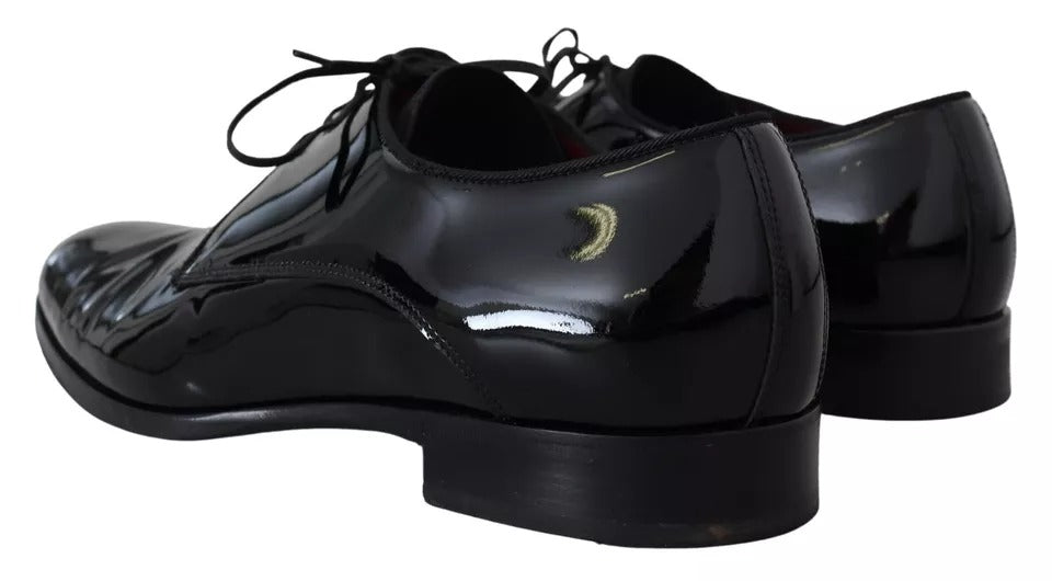 Black Patent Leather Derby Dress Shoes