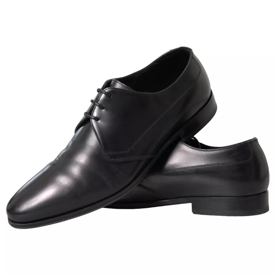 Black Leather Derby Formal Dress Men Shoes