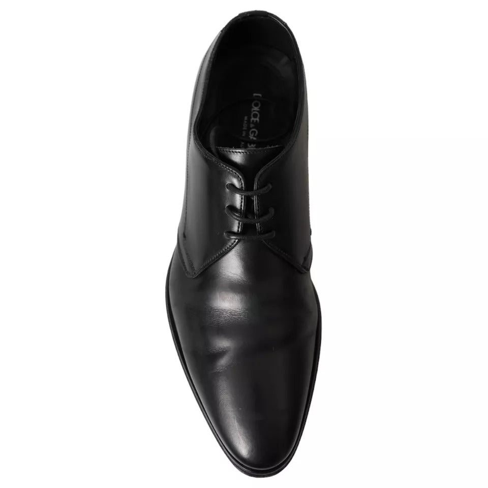 Black Leather Derby Formal Dress Men Shoes