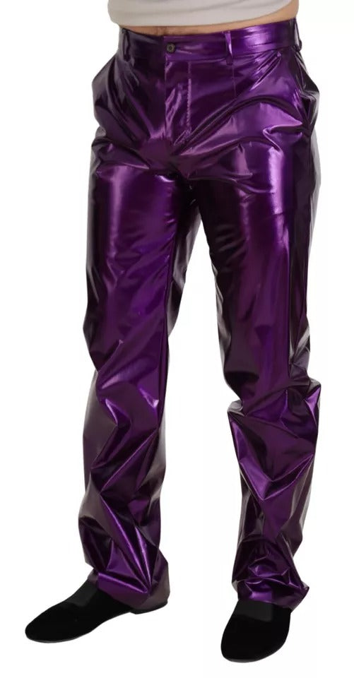 Purple Shining Men Casual Pants