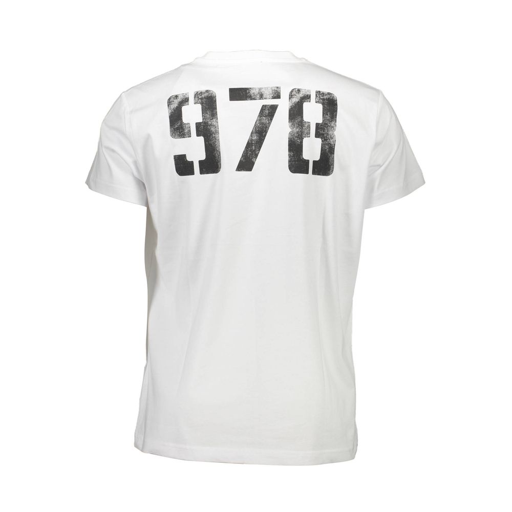 Sleek White Crew Neck Cotton Tee