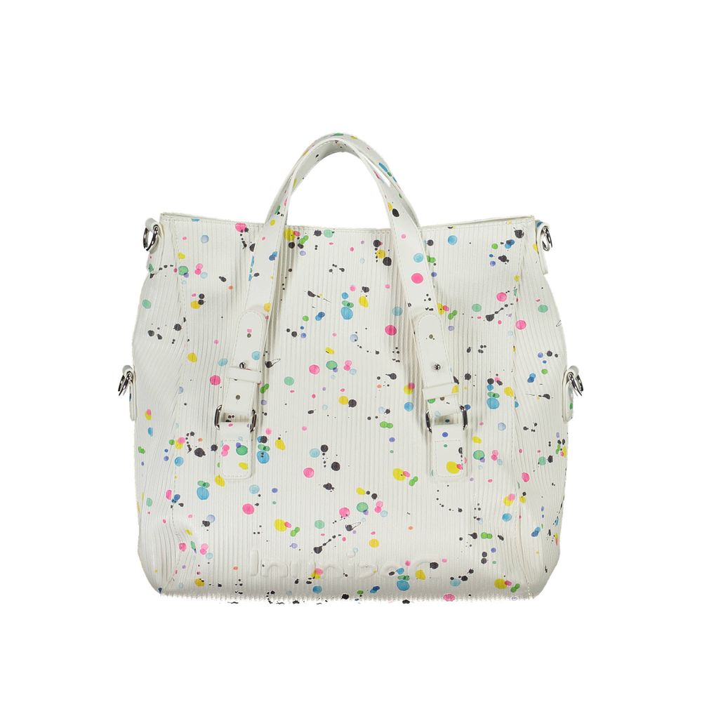 White Polyethylene Women Handbag