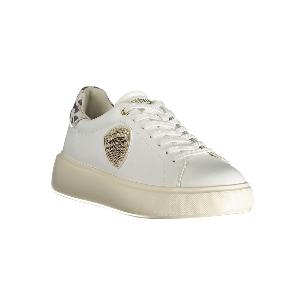 White Polyester Sneaker