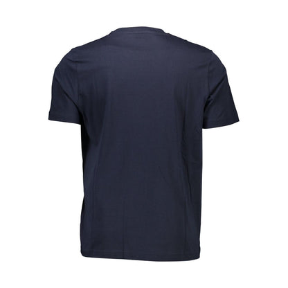 Sleek Blue Crew Neck Logo Tee