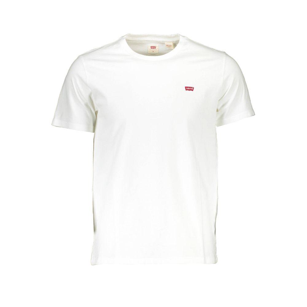 Crisp White Crew Neck Logo Tee