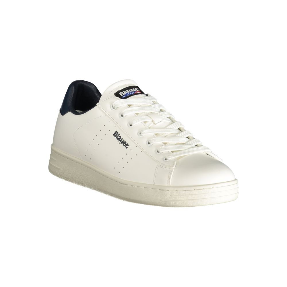 White Polyester Sneaker