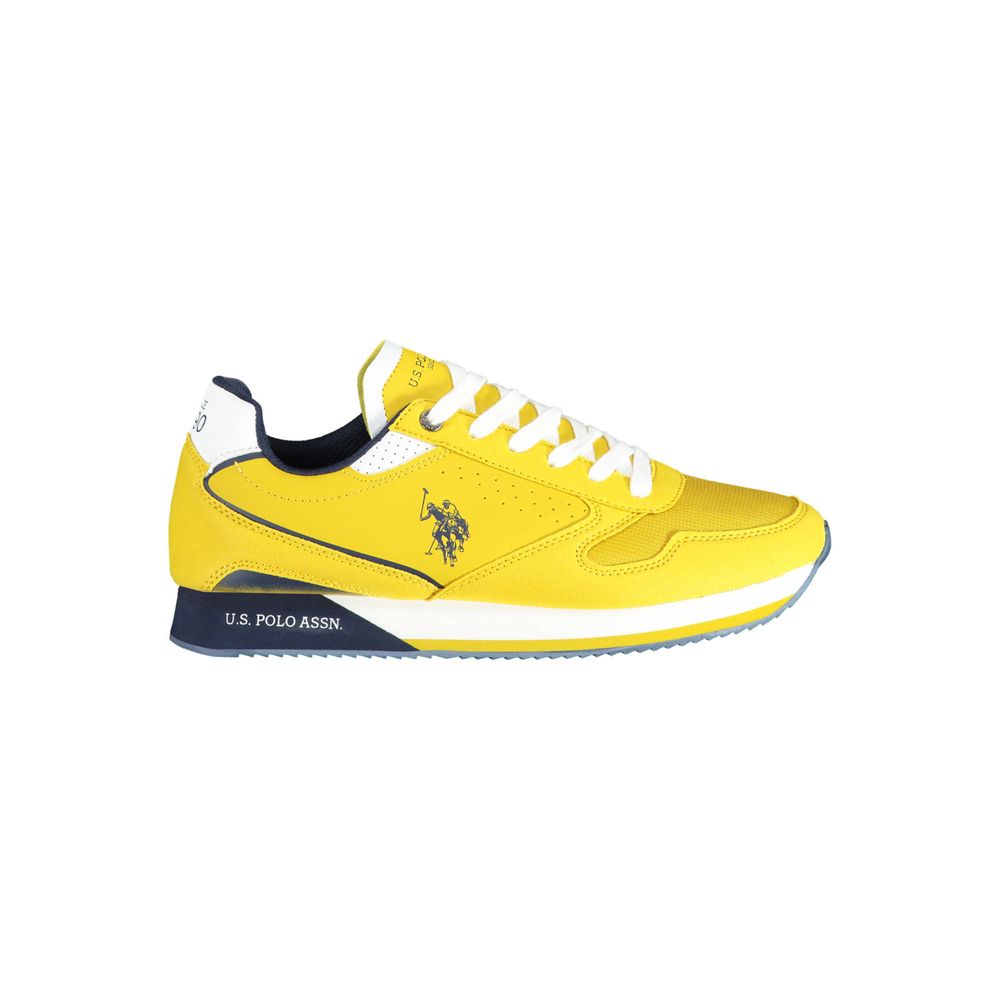 Yellow Polyester Men Sneaker