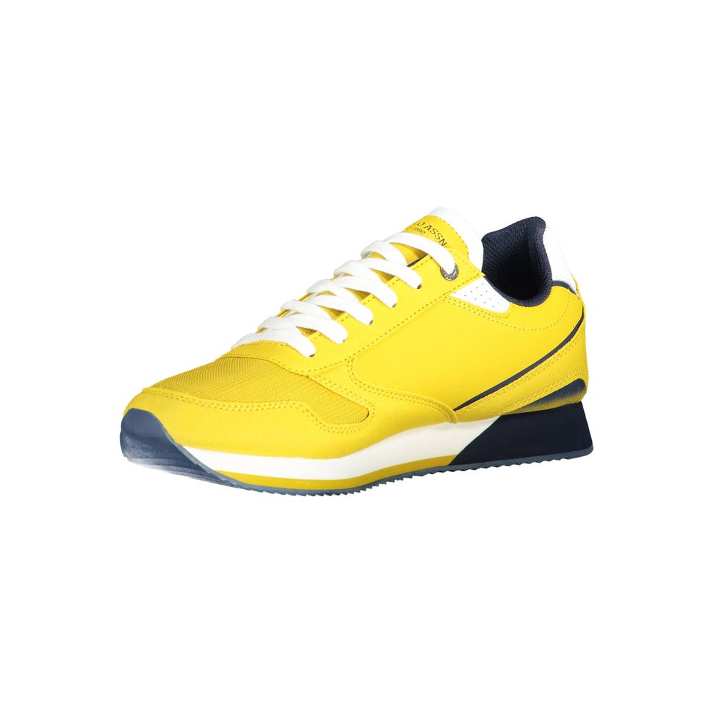 Yellow Polyester Men Sneaker