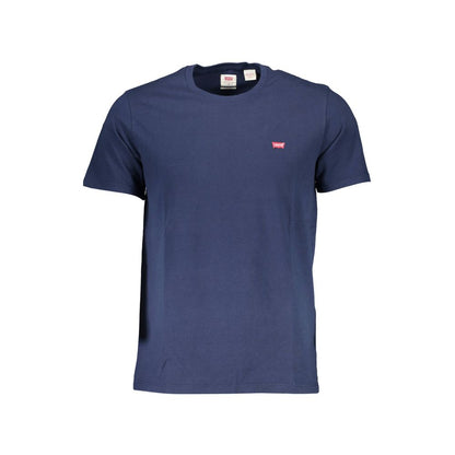 Classic Crew Neck Logo Tee in Blue