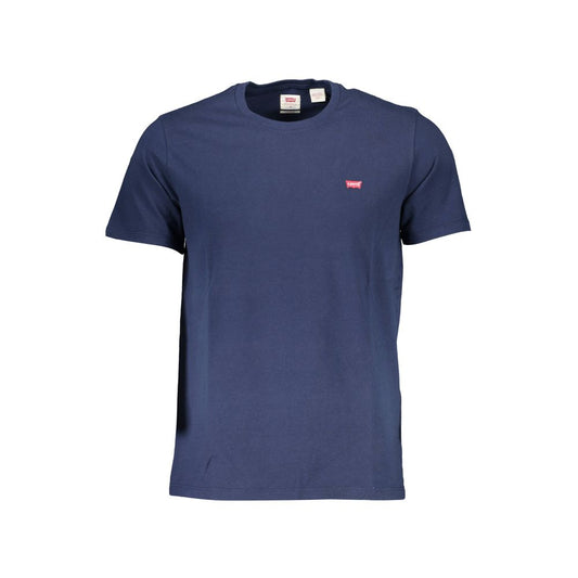 Classic Crew Neck Logo Tee in Blue