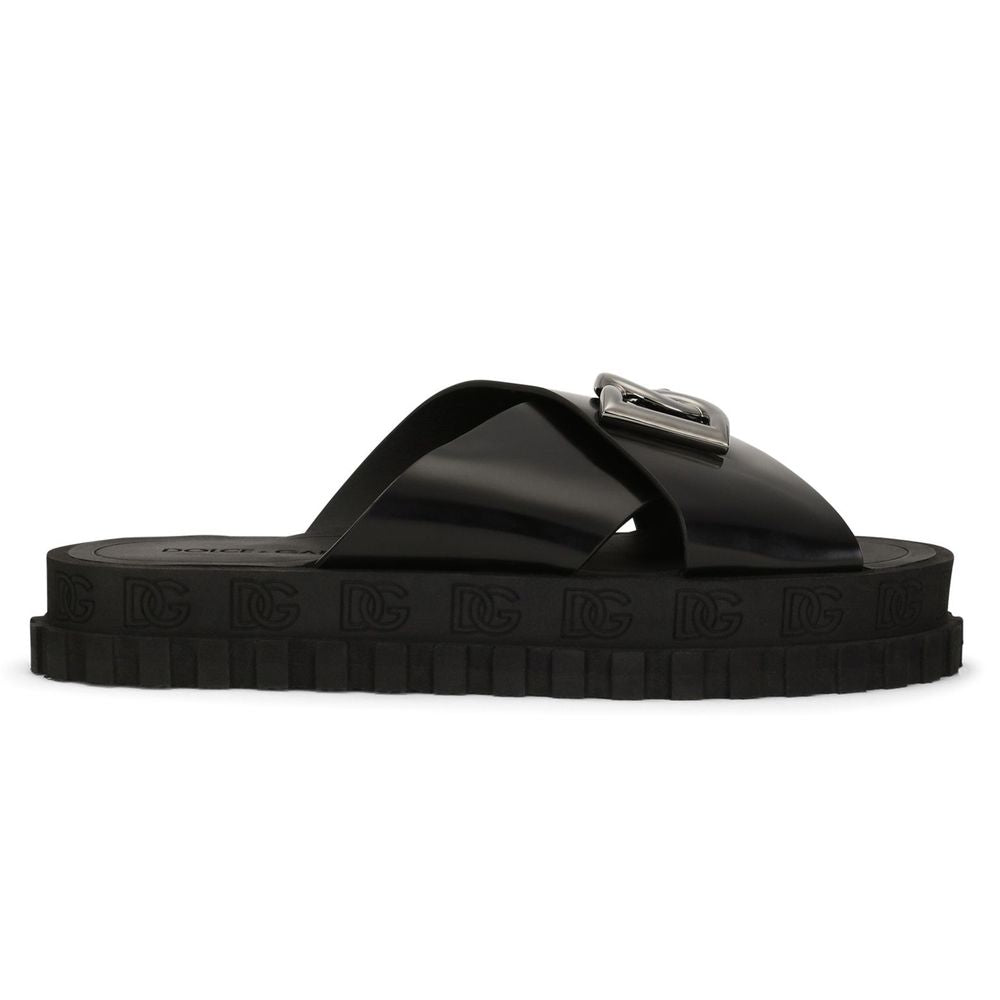 Black Calfskin Sandal