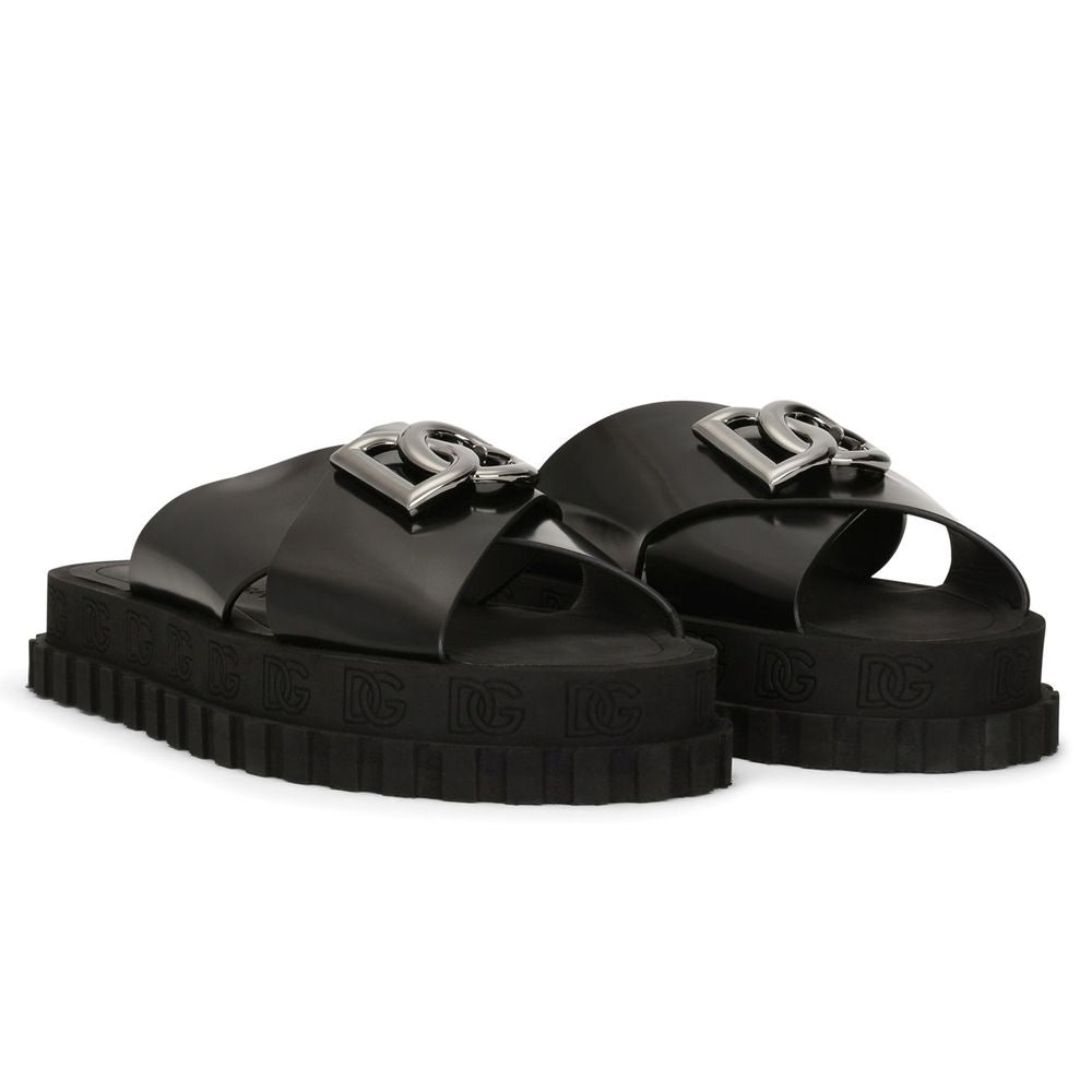 Black Calfskin Sandal