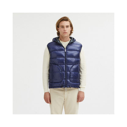 Blue Nylon Men's Reversible Vest