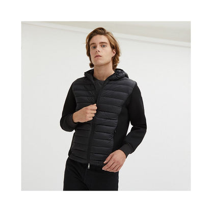 Black Nylon Men Jacket