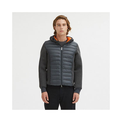 Gray Nylon Men Jacket