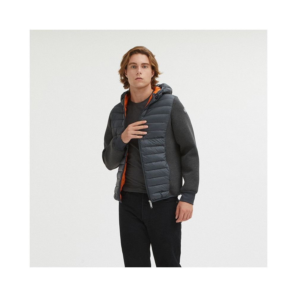 Gray Nylon Men Jacket