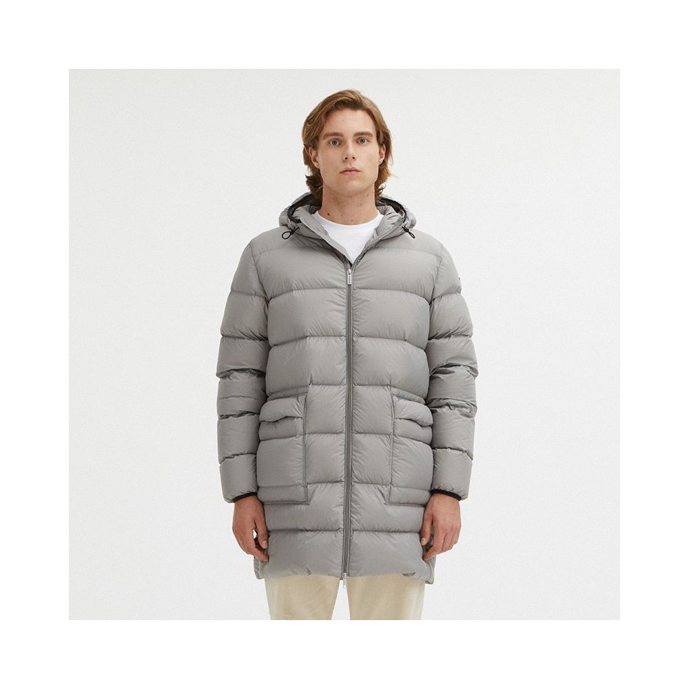 Gray Nylon Men Jacket