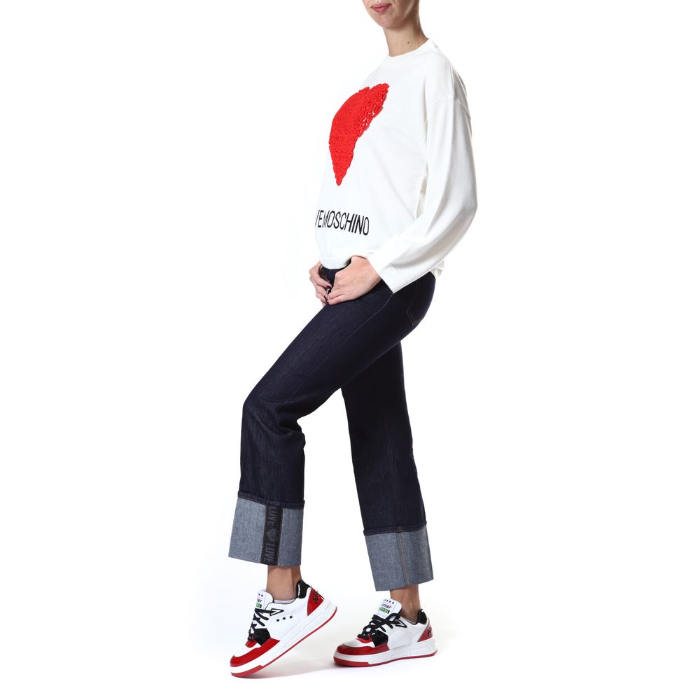 White Wool Women Sweater