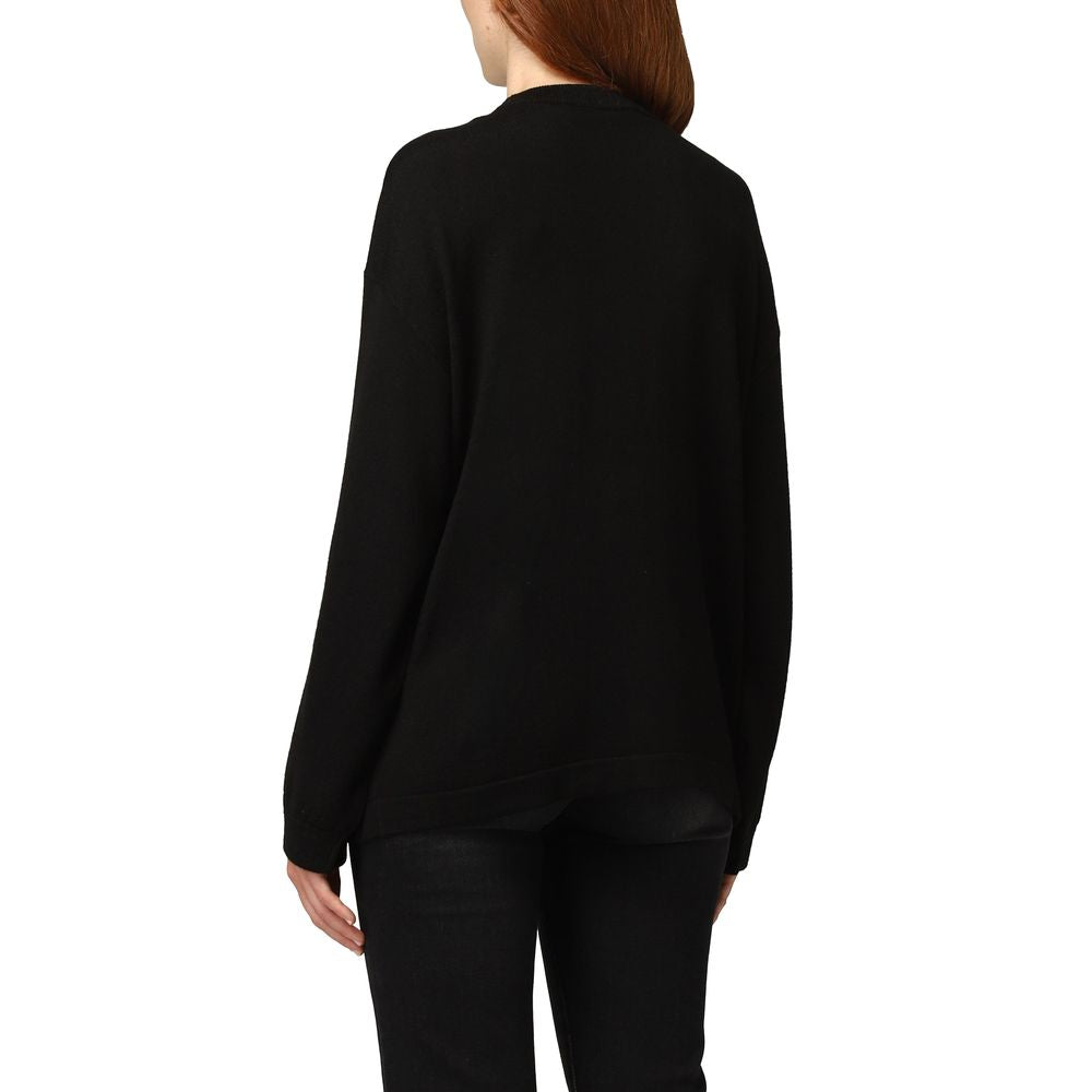 Black Wool Women Sweater