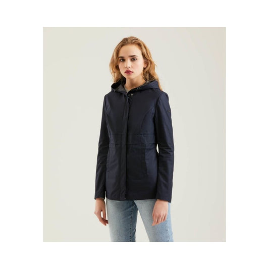 Blue Polyester Women Jacket