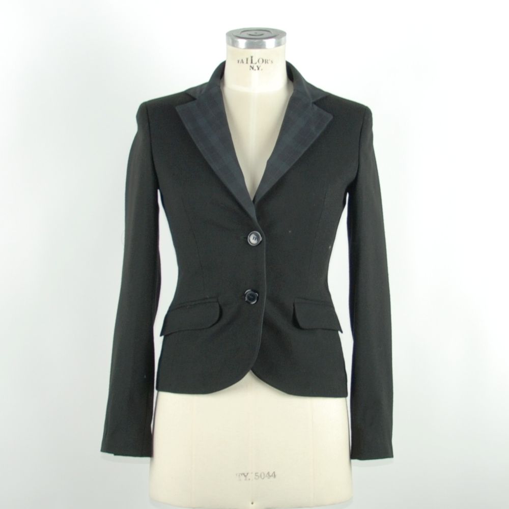 Black Polyester Women's Blazer