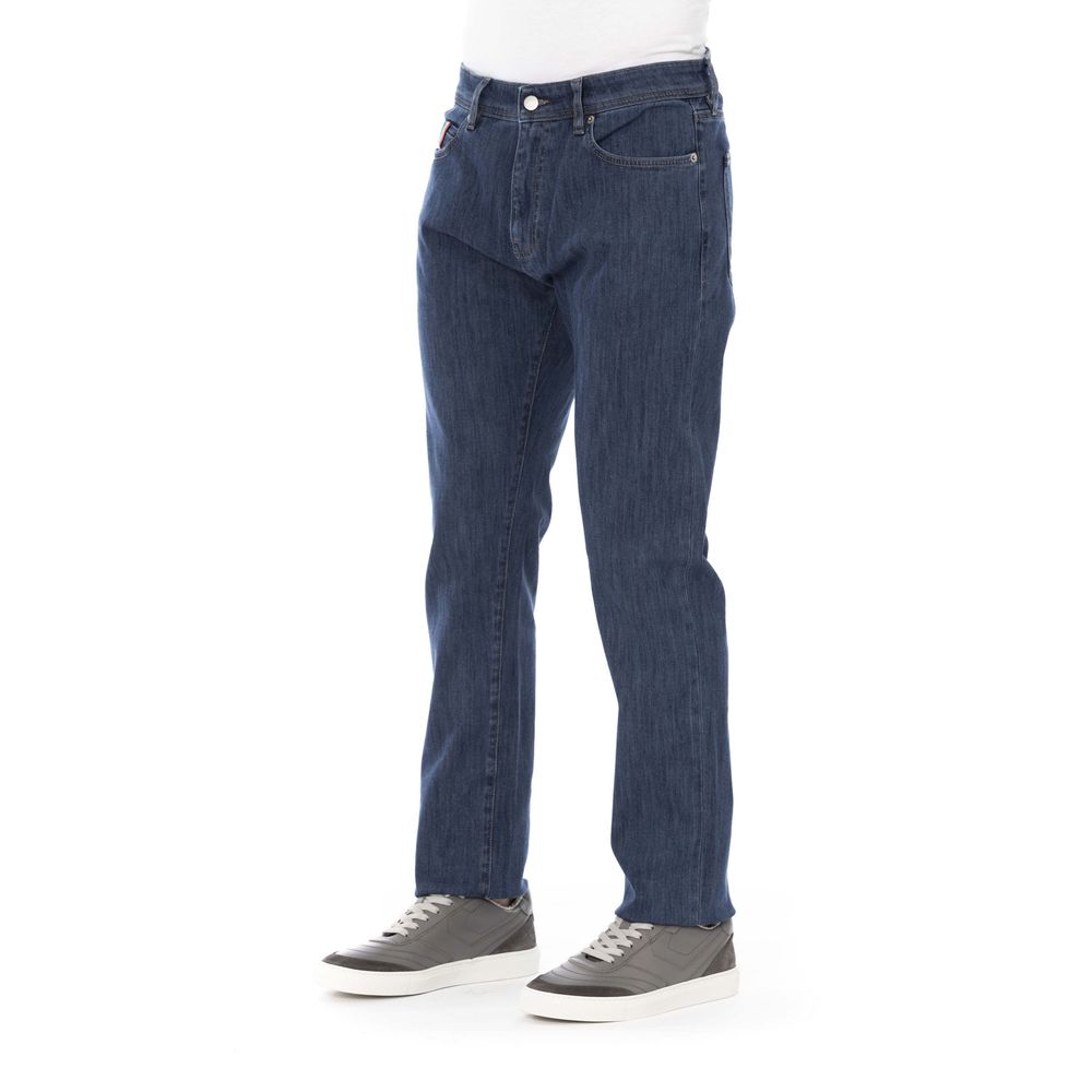 Blue Cotton Men's Jeans