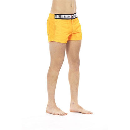 Orange Polyamide Men Swim Short