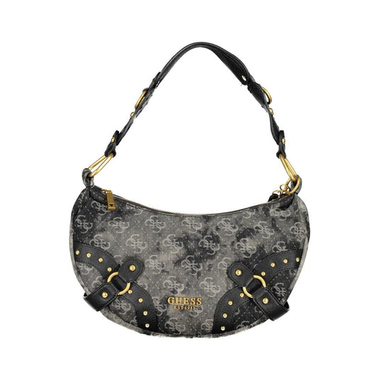 Black Polyester Handbag