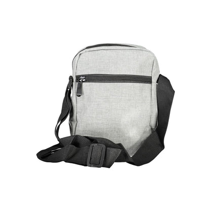 Gray Polyester Shoulder Bag