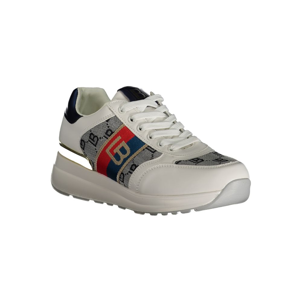 White Polyester Sneaker