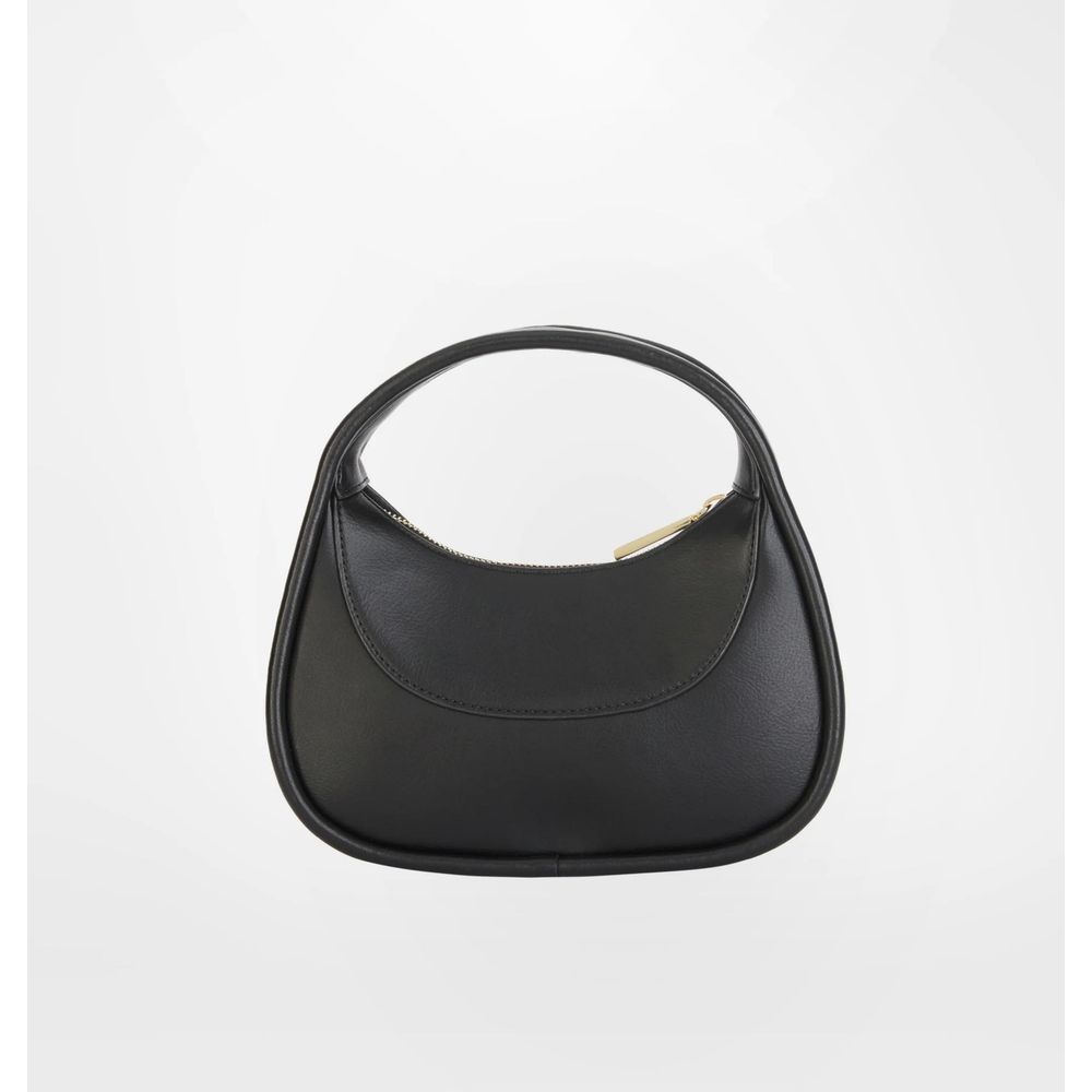 Black Polyester Women Handbag