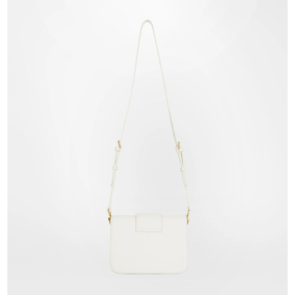 White Polyester Women Crossbody Bag