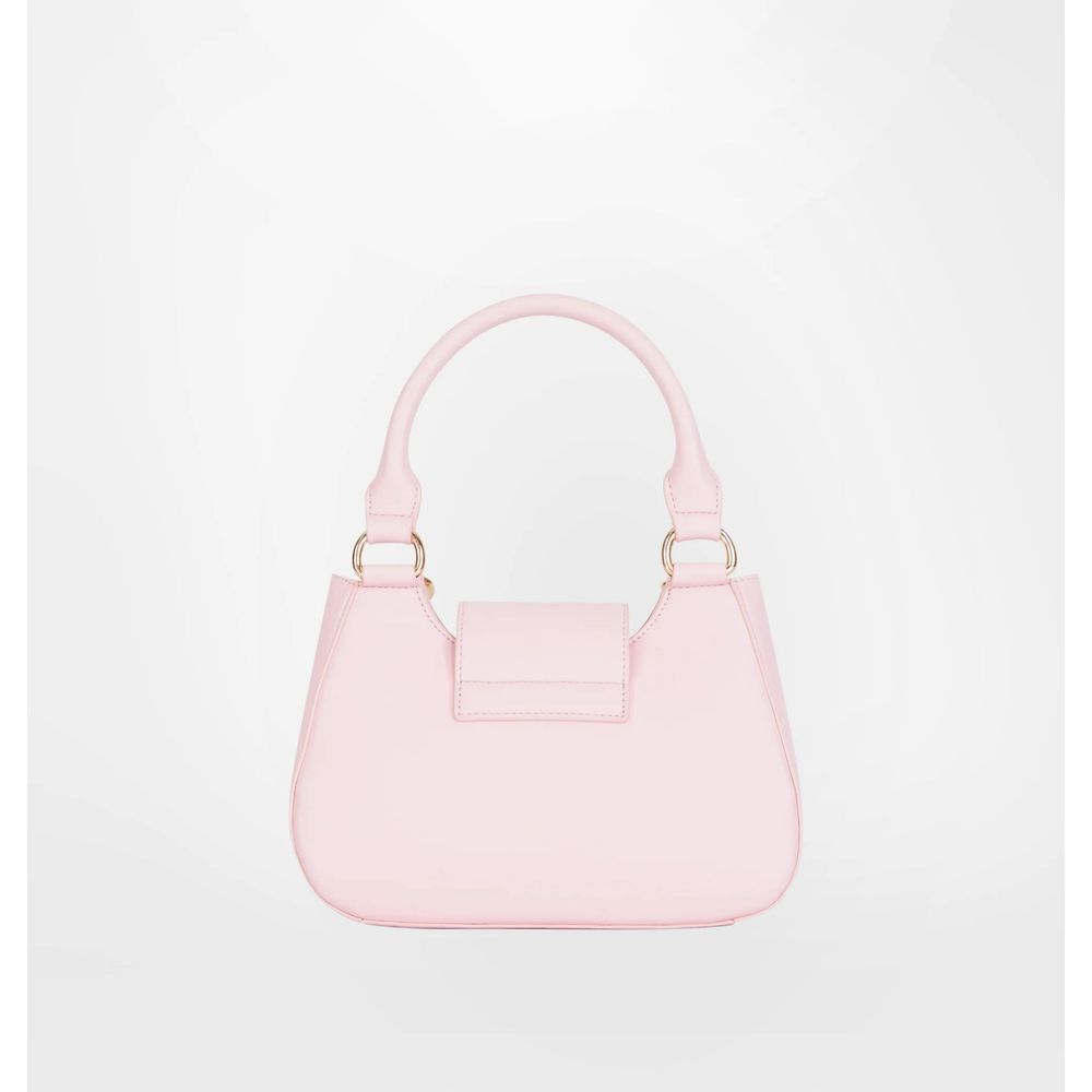 Pink Polyester Women Handbag