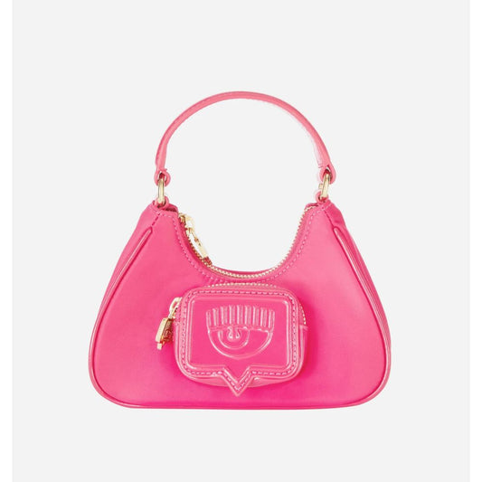 Fuchsia Polyester Women Handbag