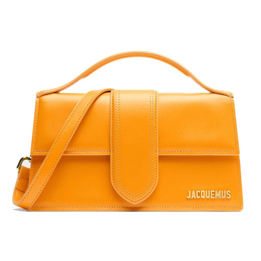 Orange Leather Crossbody Bag