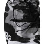 Multicolor Camouflage DG Logo Beachwear Shorts Swimwear