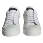 White Leather Portofino Low Top Sneakers Shoes