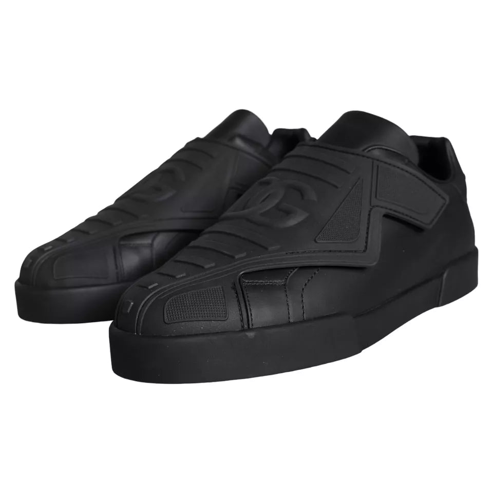 Black Lace Up Wave Low Top Sneakers Men Shoes