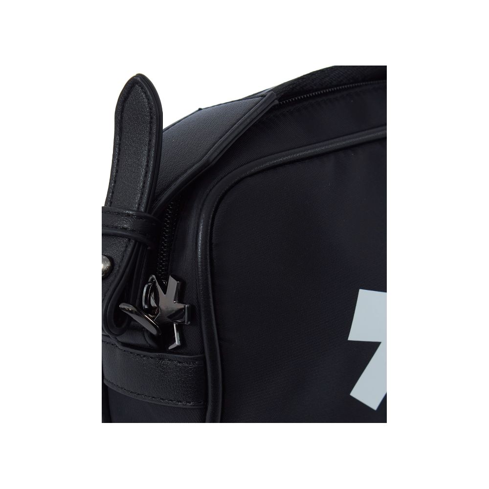 Black Polyester Crossbody Bag