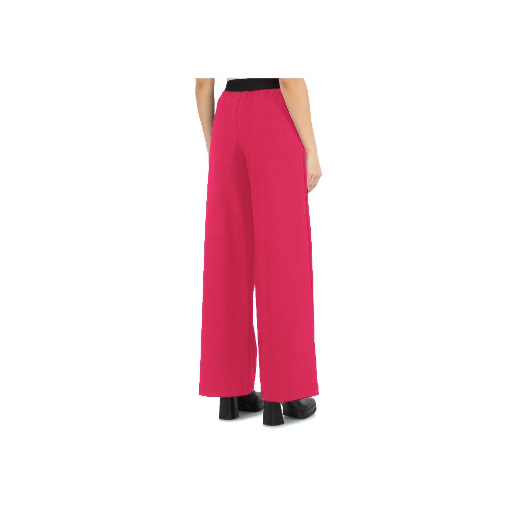 Fuchsia Polyester Jeans & Pant