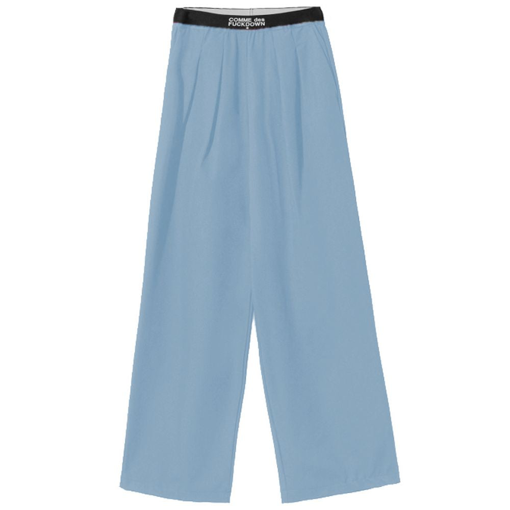 Light Blue Polyester Jeans & Pant