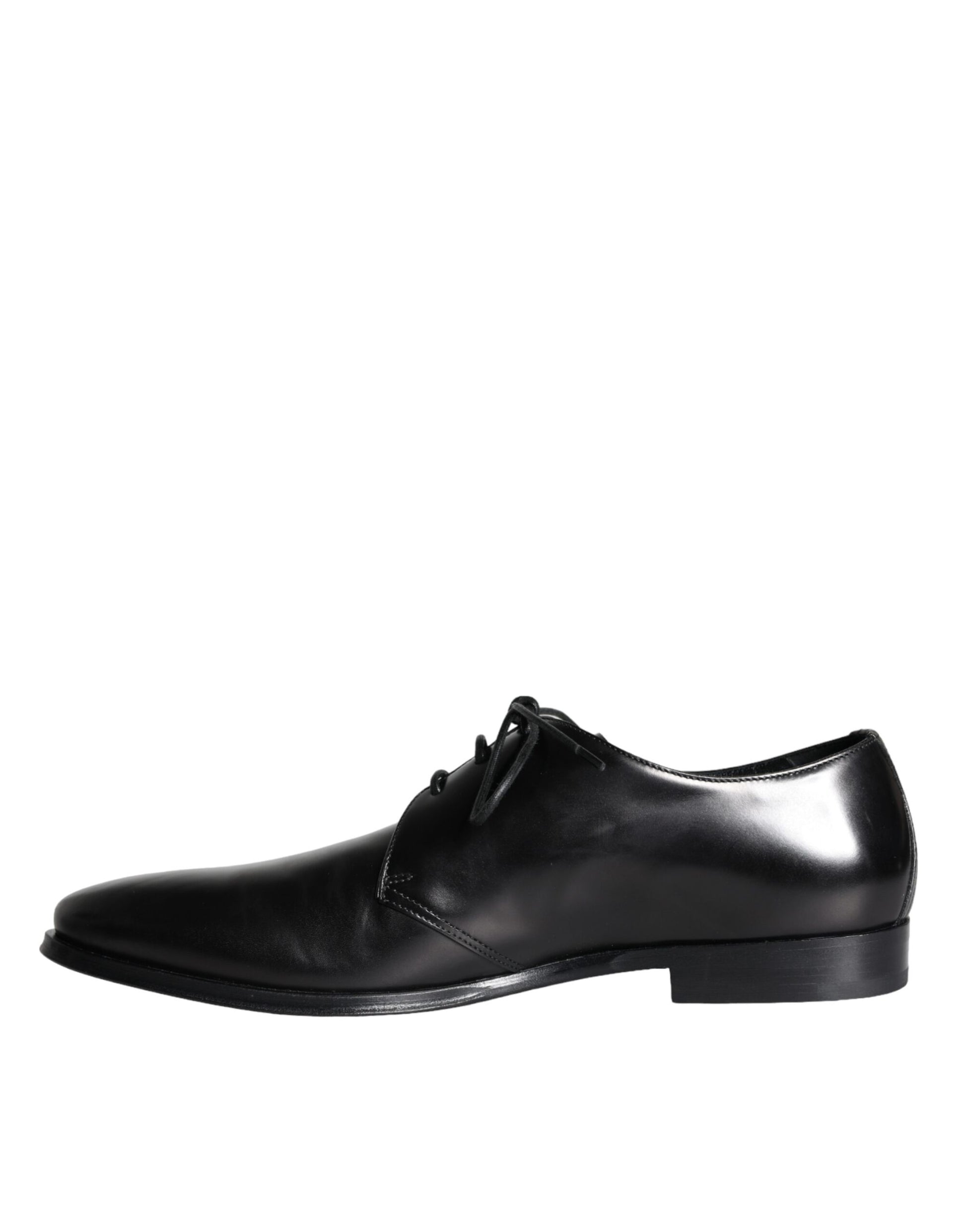 Black Calfskin Leather Derby Men Dress Shoes