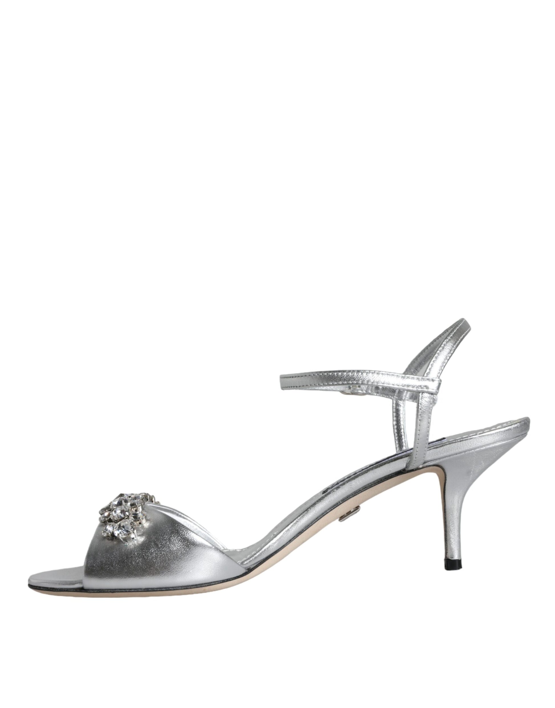 Silver Crystal AnkleStrap Keira Sandals Shoes