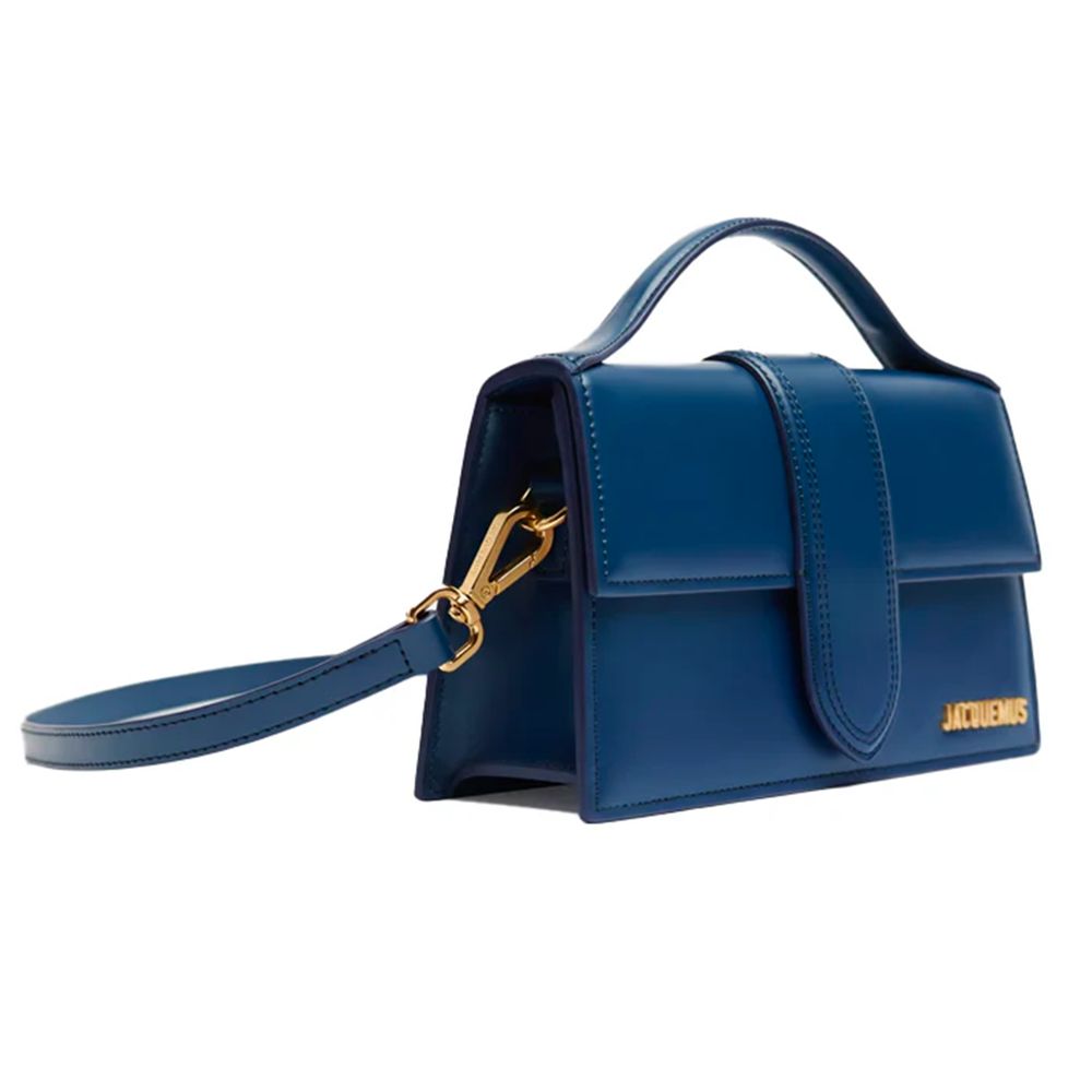 Blue Leather Crossbody Bag