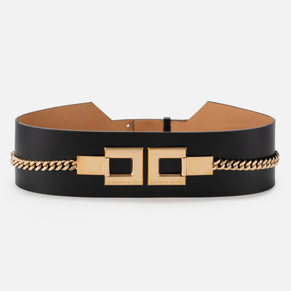 Black Artificial Leather Belt