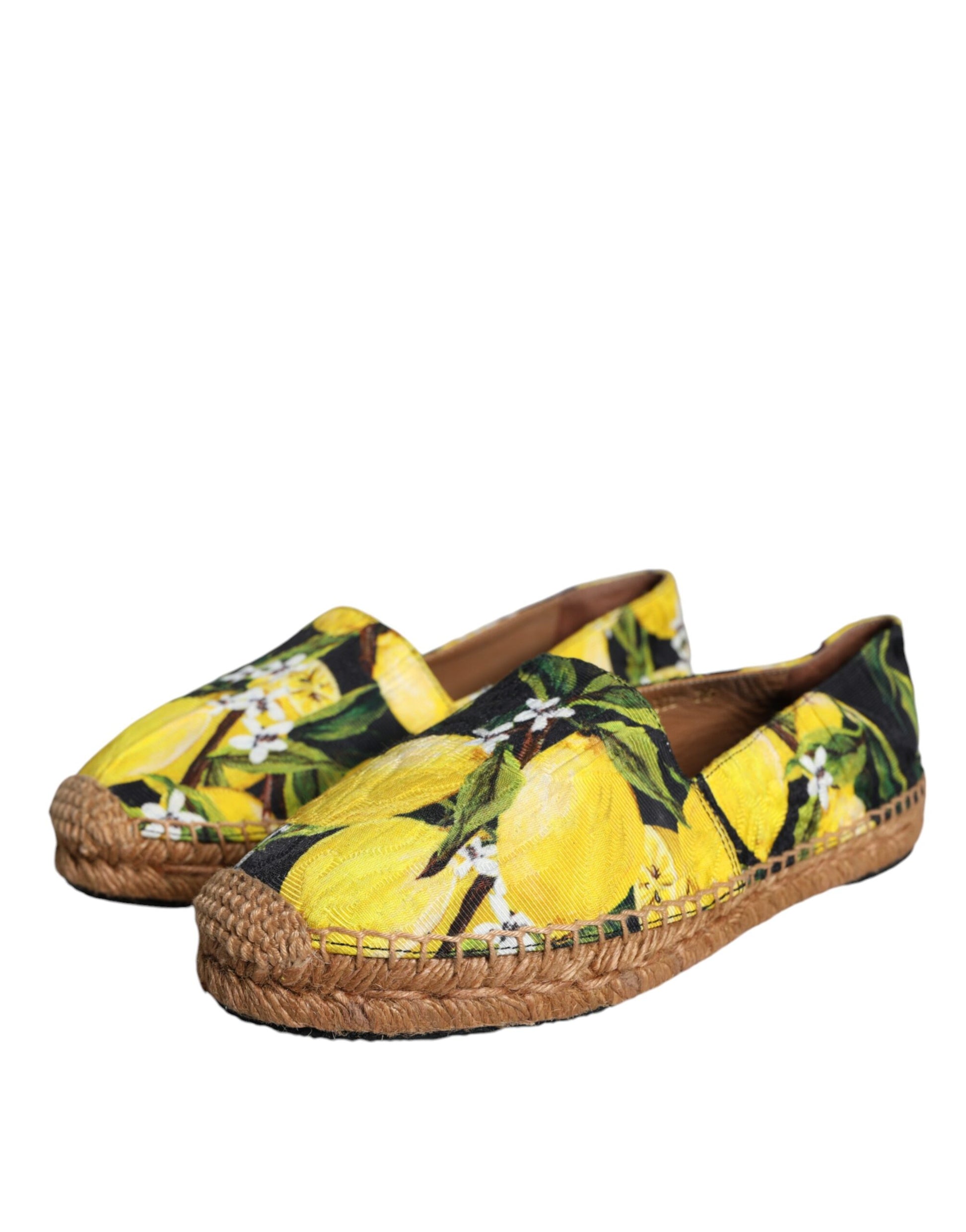 Multicolor Lemon Slip On Espadrilles Shoes