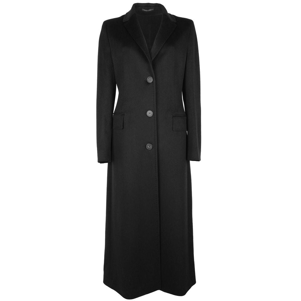 Black Wool Vergine Jackets & Coat