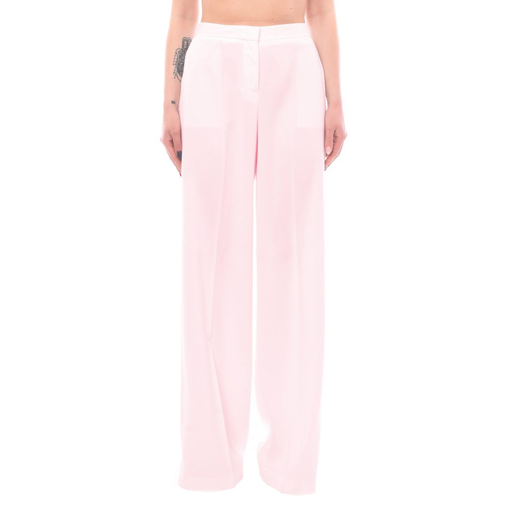 Pink Polyester Jeans & Pant